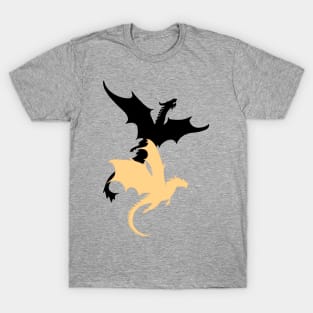 Iron Flame Dragons Tairn and Andarna Fourth Wing Book T-Shirt